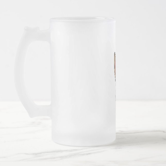 Ostersonnige Blume mit Kanincheneier Mattglas Bierglas (Links)