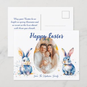 🐇 Ostersonnige Duo Freude Feiertagspostkarte