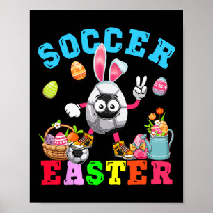 Ostersonnige Eier spielen Fußball Kostümbildner Poster