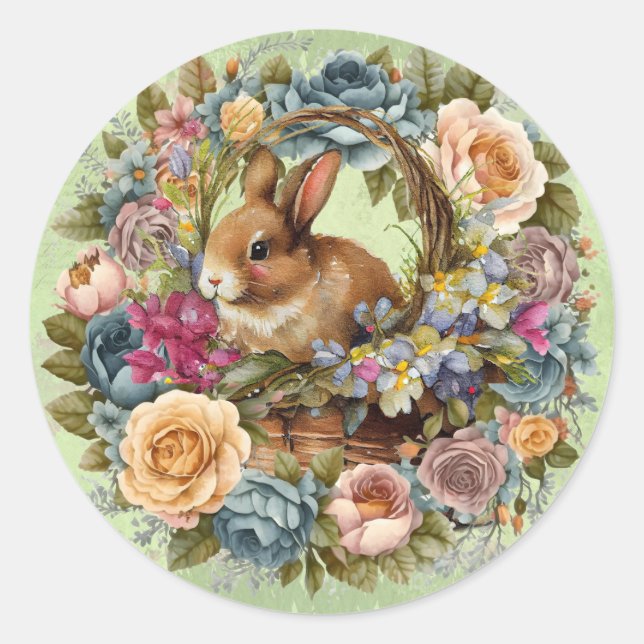 Ostersonnige Frühlingsflora Runder Aufkleber (Vorderseite)