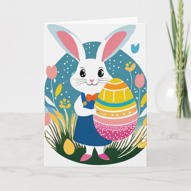 Ostersonnige Grußkarte Feiertagskarte (Vorderseite)