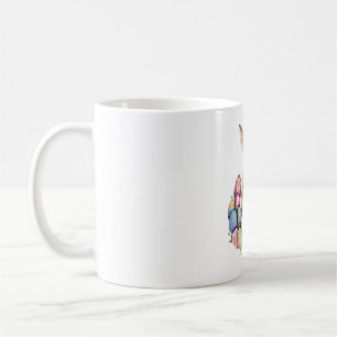 Ostersonnige Kaninchen farbenfrohe Eier Ostereier  Kaffeetasse