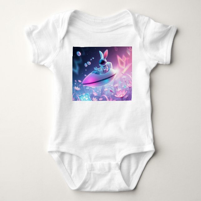 Ostersonnige Lieferung & Kosmische Katze Baby One  Baby Strampler (Vorderseite)