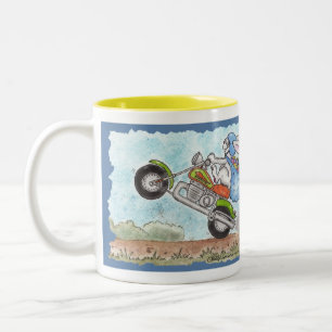 Ostersonnige Poppin-Räder Zweifarbige Tasse