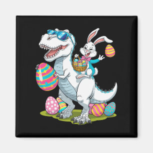 Ostersonnige Reiten A T-rex Dinosaurier Tragend Co Magnet