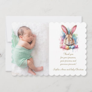 Ostersonnige Wildblumen Girl Boy Babydusche Dankeskarte