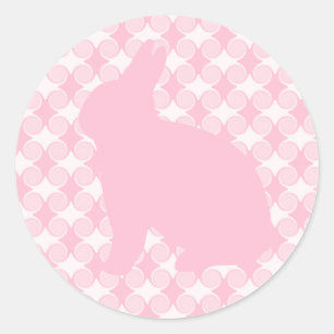 Ostersonnige Wirbel Sticker, hellrosa Runder Aufkleber