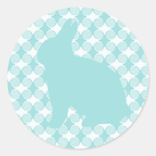 Ostersonnige Wirbel Sticker, Light Blue Runder Aufkleber