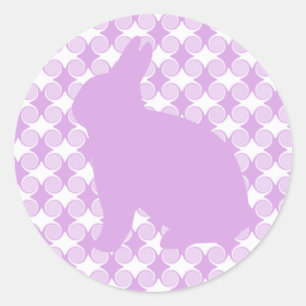 Ostersonnige Wirbel Stickers, Lavendel Runder Aufkleber
