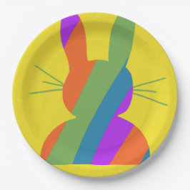 Ostersonnigen Regenbogen Pappteller