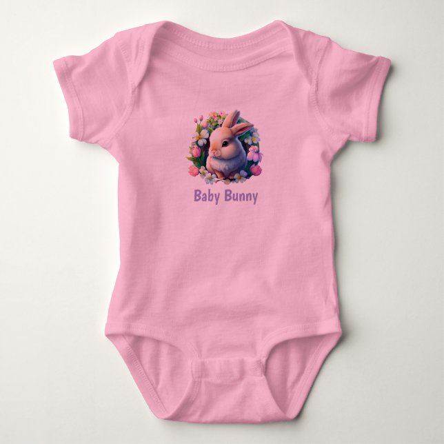 Ostersonniger Baby-Bodysuit für Mädchen Baby Strampler (Vorderseite)