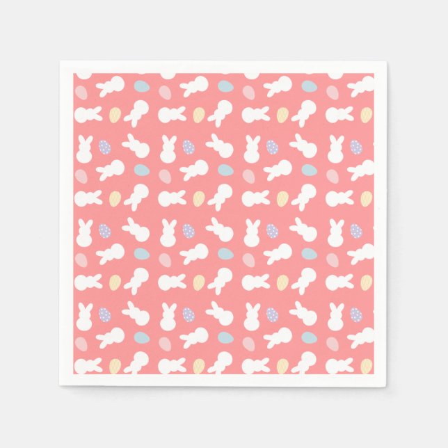 Ostersonniges, dekoriertes Eiermuster Serviette (Vorderseite)