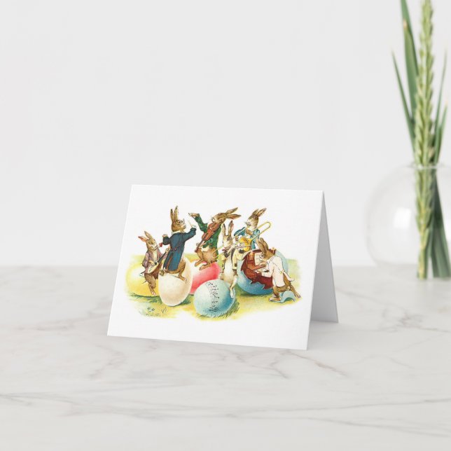 Ostersonnkonzert Vintag Feiertagskarte (Vorderseite)