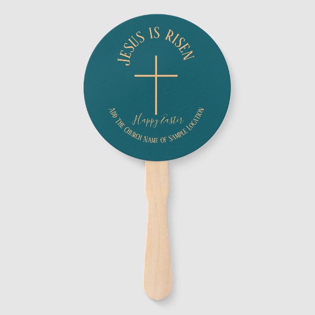Ostersonntag Aquamariner Kirchenservice Fächer (Vorderseite)