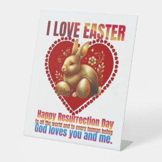 Ostersonntag, l Liebe Ostern, Gott, Liebe mich und Sockelschild