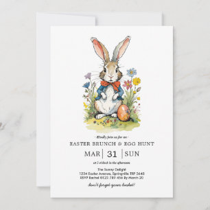 Ostersonntags-Brunch & Ostereiersuche Wildflower Einladung