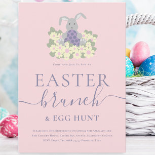 Ostersonntags-Brunch und Ostereiersuche Süßes Häsc Einladung