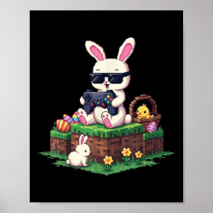 Osterspiel Bunny Boys Kids Men Teens Video Game Poster