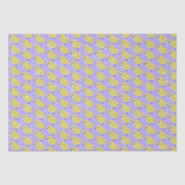 Osterstäbchen auf texturierten Lila Seidenpapier (Vorderseite)