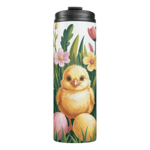 Osterstäbchen Niedliches Spring Baby Chick Desig Thermosbecher