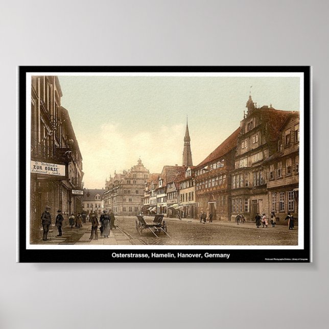 Osterstrasse, Hamelin, Hannover, Deutschland Poster (Vorne)