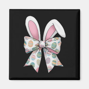 Ostertag Coquette Bow Niedlich Bunny Rabbit Girls Magnet