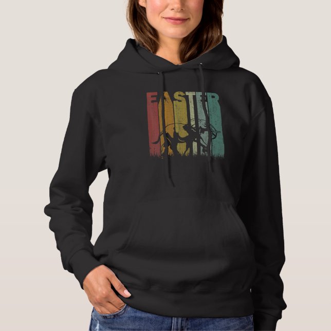 Ostertag Elephant Retro Graphic Funny Ostercos Hoodie (Vorderseite)