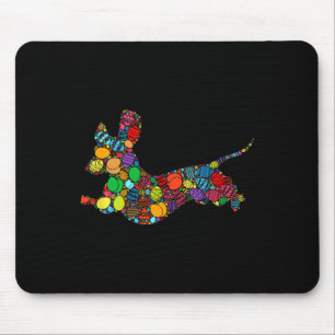 Ostertag farbenfroh gezähmtes Ei - Hund Mousepad