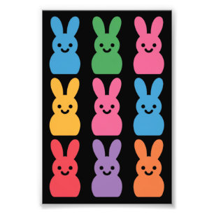 Ostertag-Hasen-Eier Kariert Leopard Fotodruck