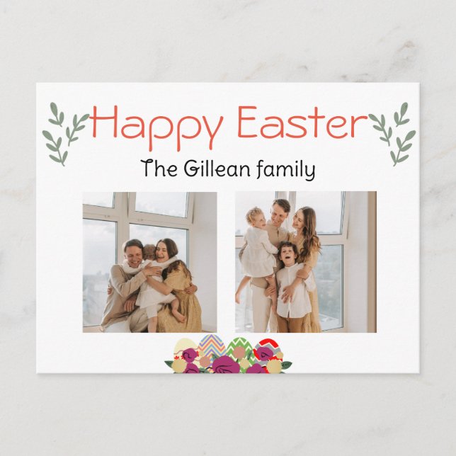 Ostertag, Ostern für Foto Feiertagspostkarte (Vorderseite)