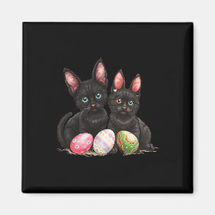Ostertag Schwarze Katze Osterschwarze Katze Ostere Magnet