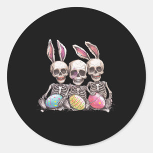 Ostertag Skelett Ostern Skelett Sonniges Ohr Ei Runder Aufkleber