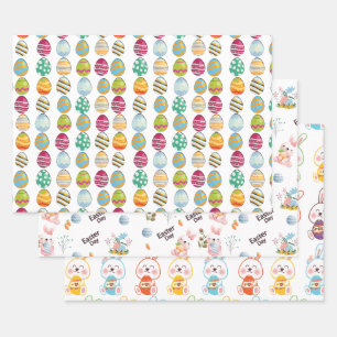 Ostertägliche Kaninchen Muster Wrapping Papier Set