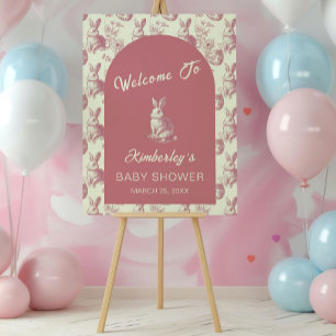 Ostertoilette Bloral Girl Babydusche Willkommen Poster