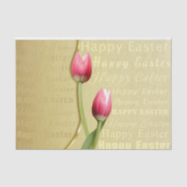 Ostertulips Gold Typografie Seidenpapier