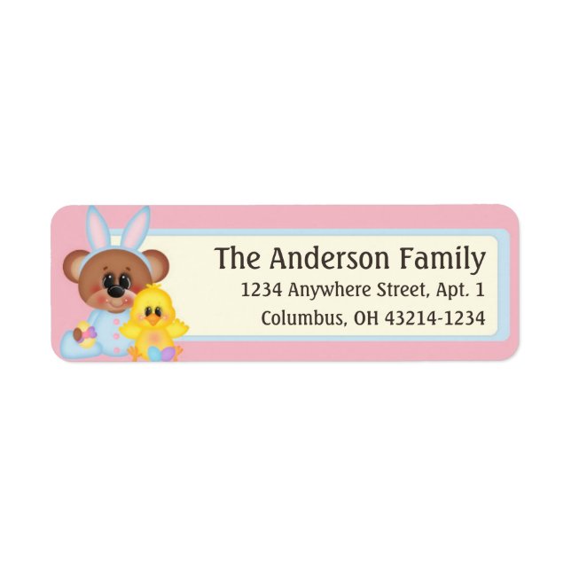 Osterurlaub Bixby Teddy Bear & Chick Adresse (Vorne)