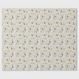 Osterverpackungspapier - Hasen, Eier und Küken Geschenkpapier