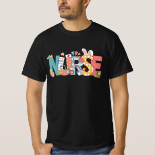 Osterversehrtenpfleger-Stethoskop-Hase-Kaninchen-E T-Shirt