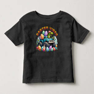 Ostervibes Dino auf Monster Truck mit Ostereier Kleinkind T-shirt