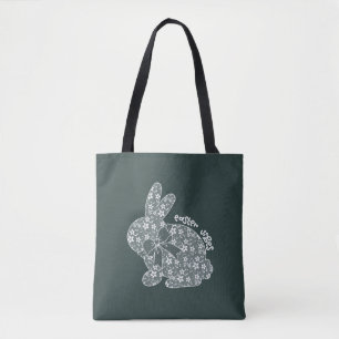 Ostervibes White Lace Bunny Lace Oars Lace Bow Tasche