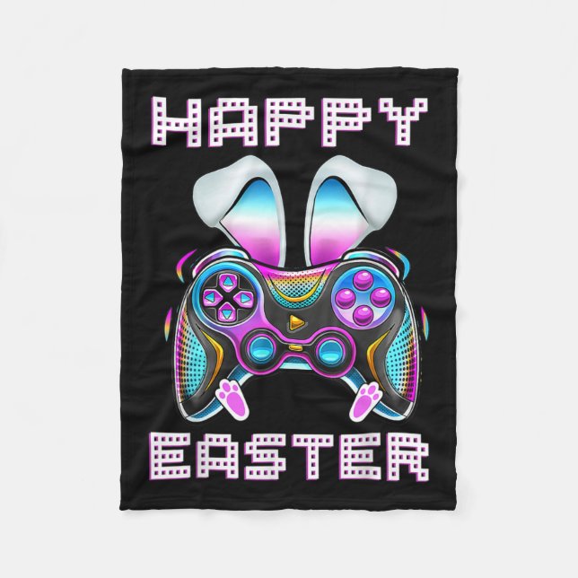 Ostervideo Game Controller Funny Gamer Boys Kinder Fleecedecke (Vorderseite)