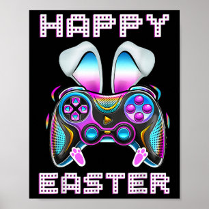 Ostervideo Game Controller Funny Gamer Boys Kinder Poster