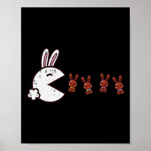 Ostervideo Game Eating Bunnies Gaming Boys Kinder Poster