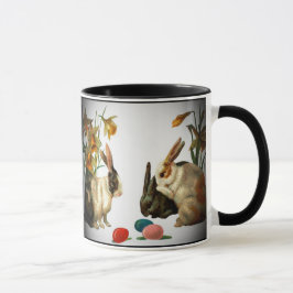 OsterVintage Bunnies mit Blick auf Süßeier, ZSSG Tasse