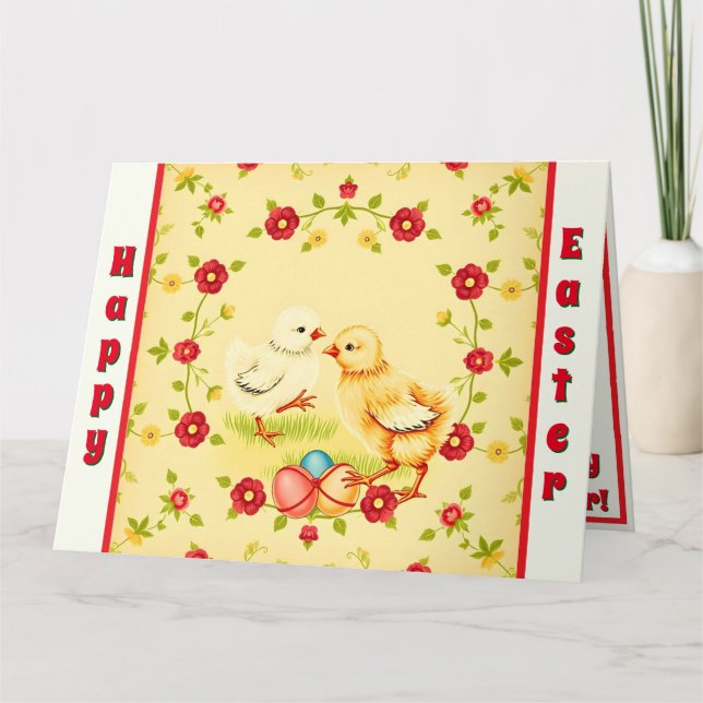 OsterVintage Hühnerreise-Sammlung Karte (Vorderseite)