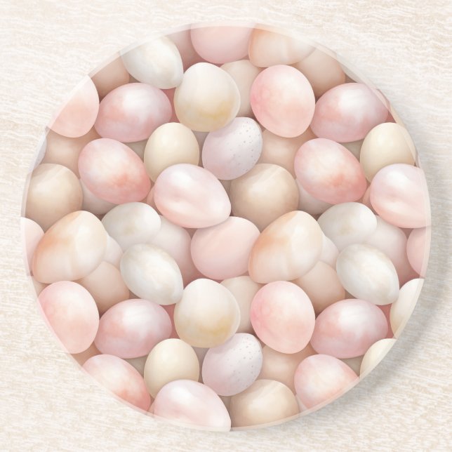 Osterviolette Eier   Getränkeuntersetzer (Vorne)