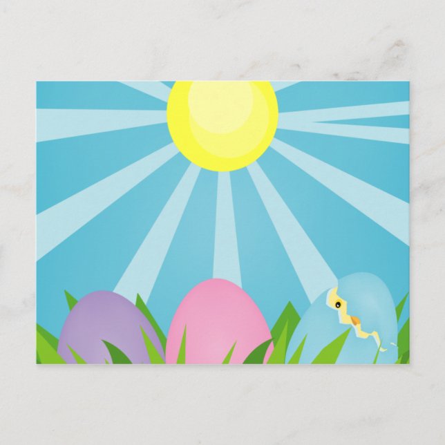 Ostervormittag glücklicher Ostern Postkarte (Vorderseite)