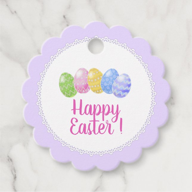 Ostervorräte, Ostergeschenk, Ostern glücklich Geschenkanhänger (Vorderseite)