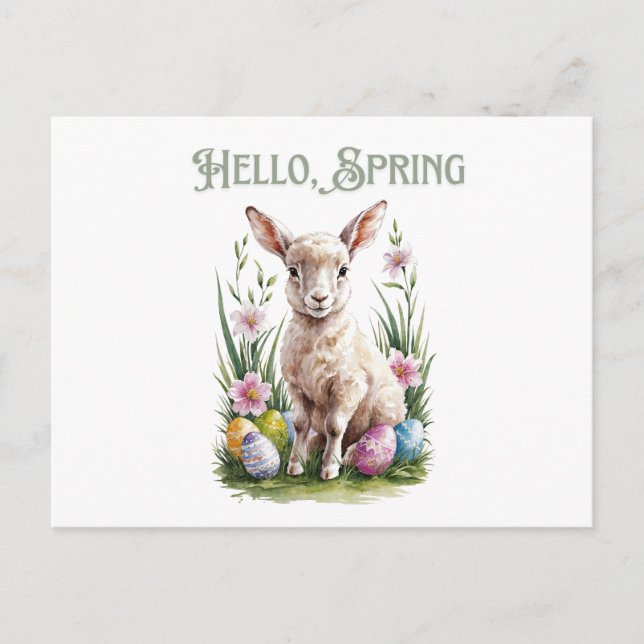 Osterwasserklumpen, Eier & Blume Postkarte (Vorderseite)