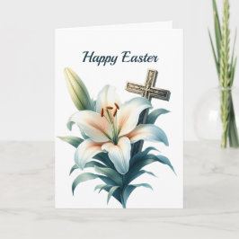 Osterweiße Lilienkreuzung Feiertagskarte
